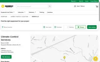 Sunbelt Rentals Climate Control of Greenville website
