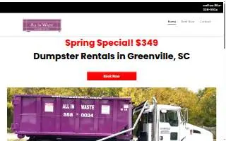 All In Waste website