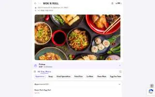 Wok N Roll website
