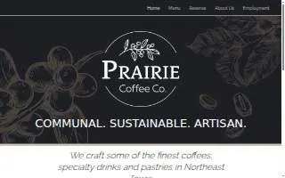 Prairie Coffee Co. website