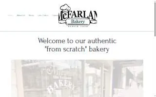 McFarlan Bake Shop website