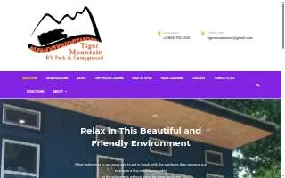 Tiger Mountain RV Camping & Cabins website