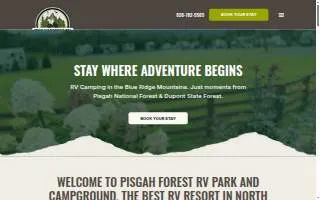 Pisgah Forest RV Park and Campground website