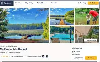 The Point RV Resort at Lake Hartwell website