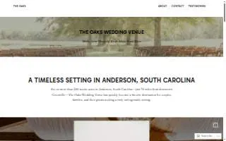 The Oaks Wedding Venue website