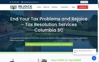 Rejoice Tax Resolution, LLC website