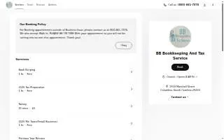 BB Bookkeeping And Tax Service website