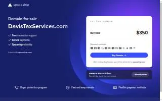 Davis Tax Services of Columbia website