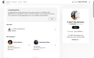 T&T Tax Services website