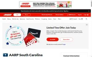 AARP South Carolina State Office website
