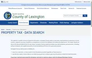 Lexington County Tax Collector website