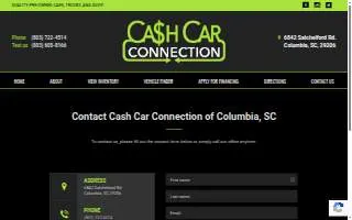 Cash Car Connection in Columbia website