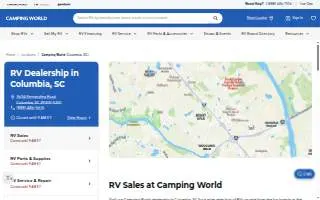 Camping World RV Sales of Columbia website