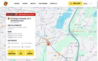 Take 5 Oil Change of Columbia website
