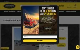 Leonard Truck Outfitters of West Columbia website