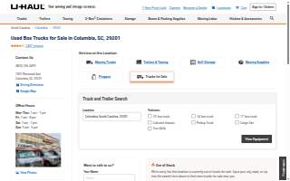 Truck Sales at U-Haul of Columbia
