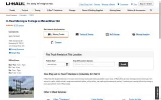 U-Haul Moving & Storage at Broad River Rd website