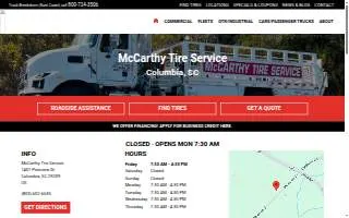 McCarthy Tire Service of Columbia website