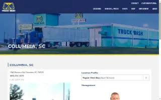 Blue Beacon Truck Wash of Columbia website