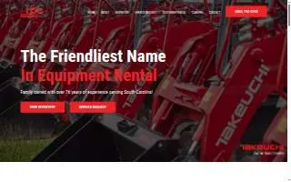 TEC Equipment Rental website