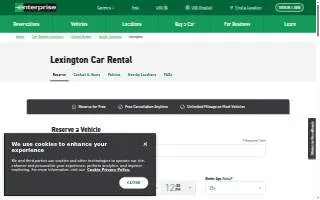 Enterprise Rent-A-Car of Lexington website