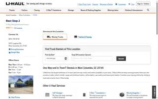 U-Haul Neighborhood Dealer of West Columbia website