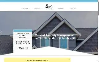 AVS Rentals website