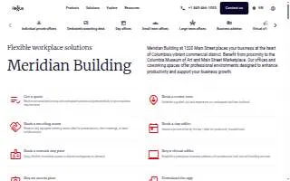 Regus - Columbia - Main Street website
