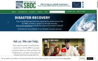 South Carolina Small Business Development Centers website