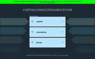 Capital Consulting Group website