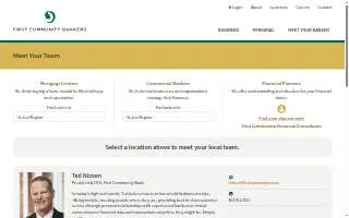 First Community Financial website