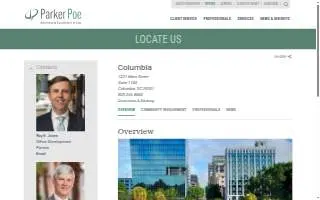 Parker Poe of Columbia website