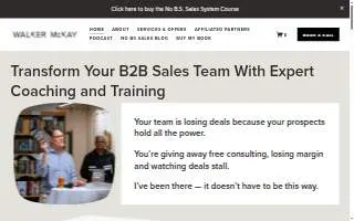 NO BS Sales School website