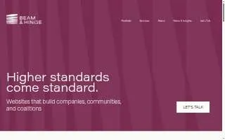 Beam & Hinge website