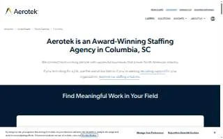 Aerotek of Columbia website