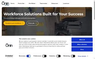 Onin Staffing of West Columbia website