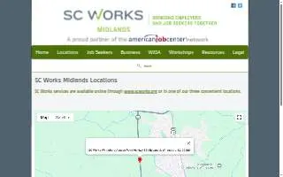 SC Works Winnsboro Center website