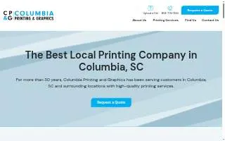 Columbia Printing and Graphics Inc. website