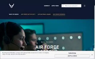 Air Force Reserve Recruiting Center website