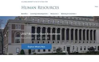 Columbia University Human Resources website