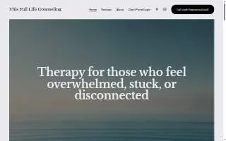 This Full Life Counseling, LLC website