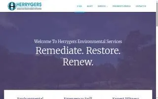 Herrygers Environmental Services website