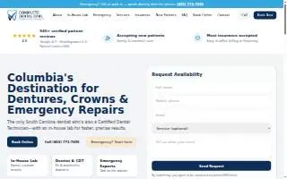 Complete Dental Care of Columbia website