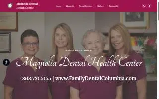 Magnolia Dental Health Center of Columbia website