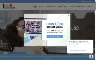 Total Dental Care of South Carolina website