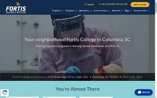 Fortis College in Columbia website