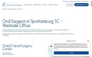 Carolinas Center for Oral & Facial Surgery of Spartanburg website