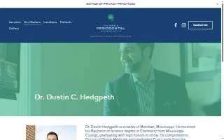 Dr. Dustin Hedgpeth of Columbia website