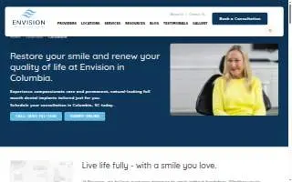 Envision Dental Implant Center of West Columbia website