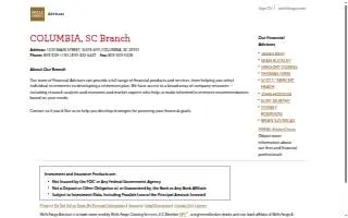 Wells Fargo Advisors of Columbia website